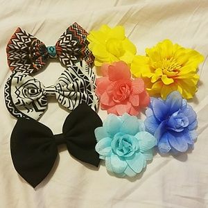 Hair bow and flower bundle